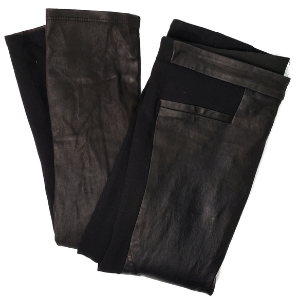 Helmut Lang Jersey Leather Legging Black Size 2